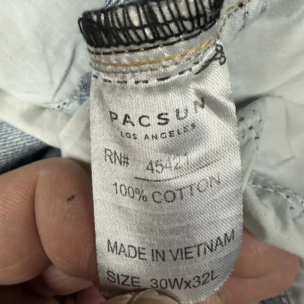 PacSun Jeans 30x30 Indie Sleaze Streetwear Essentials Festival Wear Skatercore